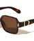 Glitter Temple Accent Fashion Squared Butterfly Wholesale Sunglasses