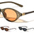 Two Bracket Temple Accent Retro Oval Cat Eye Wholesale Sunglasses