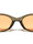Two Bracket Temple Accent Retro Oval Cat Eye Wholesale Sunglasses