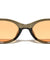 Two Bracket Temple Accent Retro Oval Cat Eye Wholesale Sunglasses