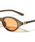 Two Bracket Temple Accent Retro Oval Cat Eye Wholesale Sunglasses