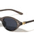 Two Bracket Temple Accent Retro Oval Cat Eye Wholesale Sunglasses