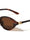 Two Bracket Temple Accent Retro Oval Cat Eye Wholesale Sunglasses