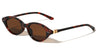Two Bracket Temple Accent Retro Oval Cat Eye Wholesale Sunglasses