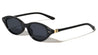 Two Bracket Temple Accent Retro Oval Cat Eye Wholesale Sunglasses