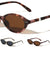 Pearl Temple Accent Retro Fashion Oval Wholesale Sunglasses