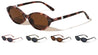 Pearl Temple Accent Retro Fashion Oval Wholesale Sunglasses