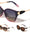 Leaf Shape Temple Accent Fashion Oversized Cat Eye Wholesale Sunglasses