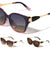 Leaf Shape Temple Accent Fashion Oversized Cat Eye Wholesale Sunglasses