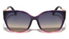 Leaf Shape Temple Accent Fashion Oversized Cat Eye Wholesale Sunglasses