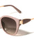 Leaf Shape Temple Accent Fashion Oversized Cat Eye Wholesale Sunglasses