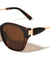Leaf Shape Temple Accent Fashion Oversized Cat Eye Wholesale Sunglasses
