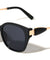 Leaf Shape Temple Accent Fashion Oversized Cat Eye Wholesale Sunglasses