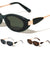 Leaf Shape Temple Accent Fashion Oval Cat Eye Wholesale Sunglasses