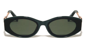 Leaf Shape Temple Accent Fashion Oval Cat Eye Wholesale Sunglasses