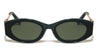 Leaf Shape Temple Accent Fashion Oval Cat Eye Wholesale Sunglasses