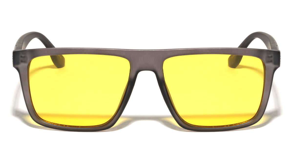 Art Deco Temple Accent Flat Top Square Wholesale Sunglasses