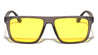 Art Deco Temple Accent Flat Top Square Wholesale Sunglasses