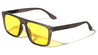 Art Deco Temple Accent Flat Top Square Wholesale Sunglasses
