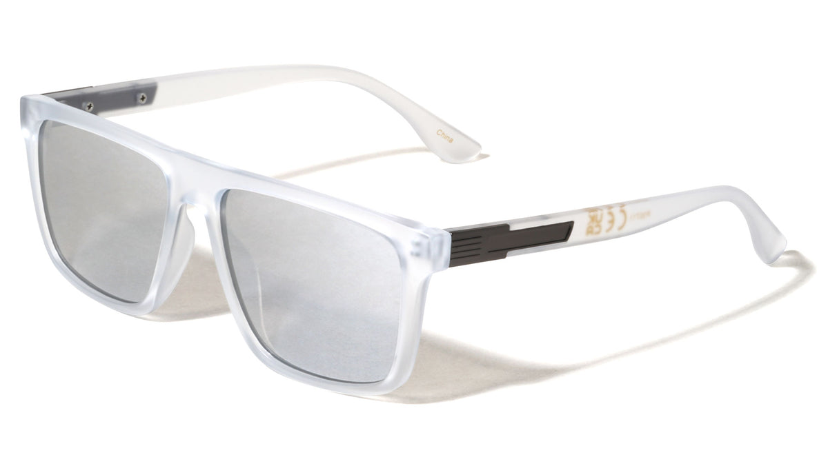 Art Deco Temple Accent Flat Top Square Wholesale Sunglasses