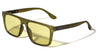 Art Deco Temple Accent Flat Top Square Wholesale Sunglasses