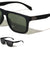 Soft Rubber Coating Geometric Hinge Accent Square Wholesale Sunglasses