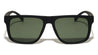 Soft Rubber Coating Geometric Hinge Accent Square Wholesale Sunglasses