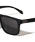 Soft Rubber Coating Geometric Hinge Accent Square Wholesale Sunglasses