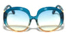 Triangle Infinity Hinge Accent Oversized Round Butterfly Wholesale Sunglasses