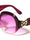 Triangle Infinity Hinge Accent Oversized Round Butterfly Wholesale Sunglasses