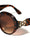 Triangle Infinity Hinge Accent Oversized Round Butterfly Wholesale Sunglasses