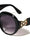 Triangle Infinity Hinge Accent Oversized Round Butterfly Wholesale Sunglasses