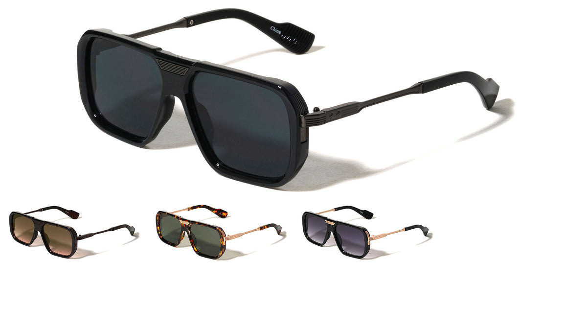 Art Deco Modern Squared Aviators Wholesale Sunglasses