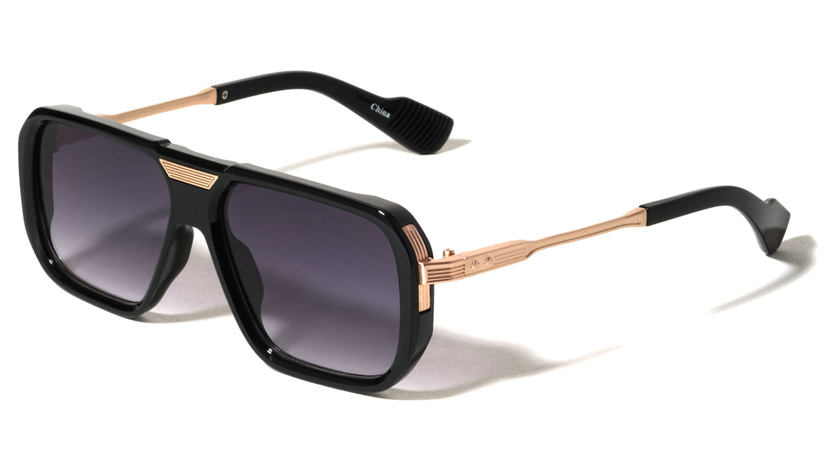 Art Deco Modern Squared Aviators Wholesale Sunglasses