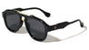 Three Dot Temple Accent Modern Tear Aviators Wholesale Sunglasses