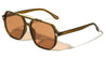 Frontal Metal Accent Geometric Modern Aviators Wholesale Sunglasses