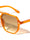 Frontal Metal Accent Geometric Modern Aviators Wholesale Sunglasses