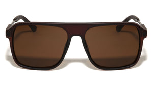 Solid Nose Bridge Modern Square Aviators Wholesale Sunglasses