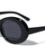 Retro Thick Black Oval Wholesale Sunglasses