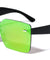Squared Rimless Solid One Piece Color Mirror Wholesale Sunglasses