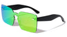 Squared Rimless Solid One Piece Color Mirror Wholesale Sunglasses