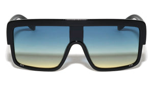 Thick Rim Flat Top One Piece Wholesale Sunglasses