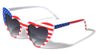 American Flag White Frame Heart Shape Wholesale Sunglasses