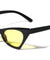 Triangle Black Frame Cat Eye Color Lens Bulk Sunglasses
