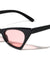 Triangle Black Frame Cat Eye Color Lens Bulk Sunglasses