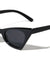 Triangle Black Frame Cat Eye Color Lens Bulk Sunglasses