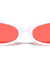 Triangle White Frame Cat Eye Color Lens Bulk Sunglasses