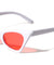Triangle White Frame Cat Eye Color Lens Bulk Sunglasses