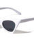 Triangle White Frame Cat Eye Color Lens Bulk Sunglasses