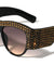 Rhinestoned Thick Frame Wholesale Fashion Sunglasses